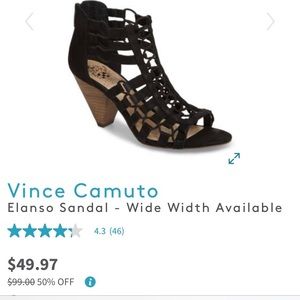 Vince Camuto Black Strappy Sandals